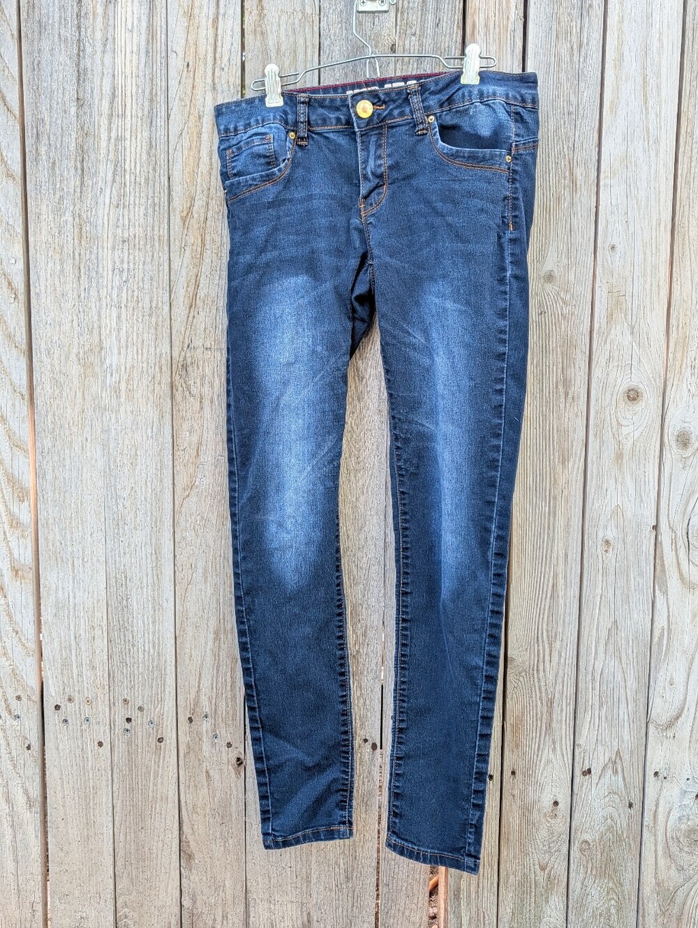 VIP Women's Skinny Jeans in Dark Blue Denim Juniors 9/10